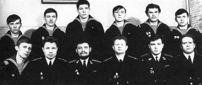 Личный состав 10-го аварийного отсека АПЛ. 1972 г.