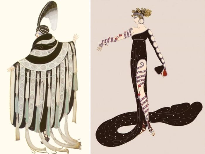 Эрте. Слева – *Сюжет 22*. Справа – *Изумительная* | Фото: artchive.ru Эрте. Слева – *Сюжет 22*. Справа – *Изумительная* | Фото: artchive.ru