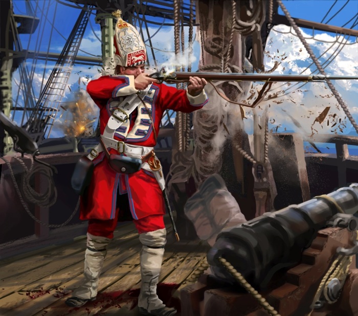 Британский морской пехотинец, 1755 год. | Фото: manulacanette.deviantart.com. Британский морской пехотинец, 1755 год. | Фото: manulacanette.deviantart.com.