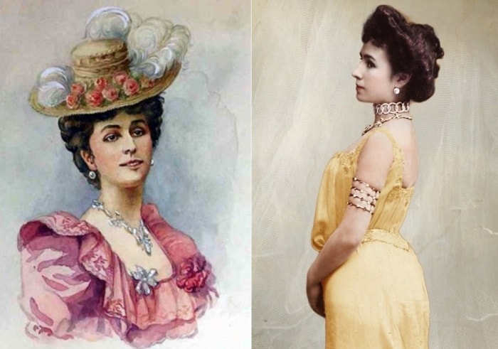 Слева – М. Томсон. Портрет Матильды Кшесинской, 1991. Справа – Матильда Кшесинская, фото в цвете | Фото: romanovs-russia.blogspot.ru Слева – М. Томсон. Портрет Матильды Кшесинской, 1991. Справа – Матильда Кшесинская, фото в цвете | Фото: romanovs-russia.blogspot.ru