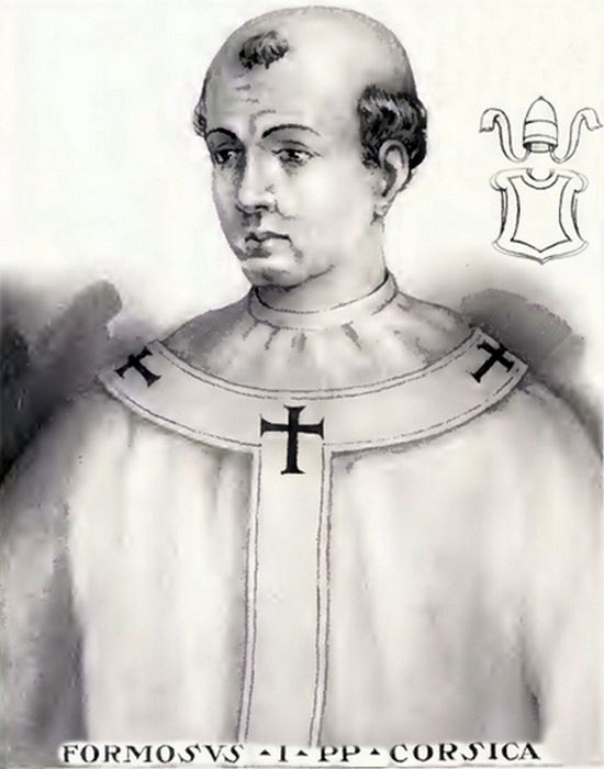 Иллюстрация папы Формоза из «Жизни и времен пап» Шевалье Арто де Монтора, 1842 год.