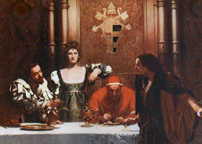 Фрагмент картины «Бокал вина с Цезарем Борджиа»,худ. Джон Кольер./фото: nevsepic.com.ua Фрагмент картины «Бокал вина с Цезарем Борджиа»,худ. Джон Кольер./фото: nevsepic.com.ua