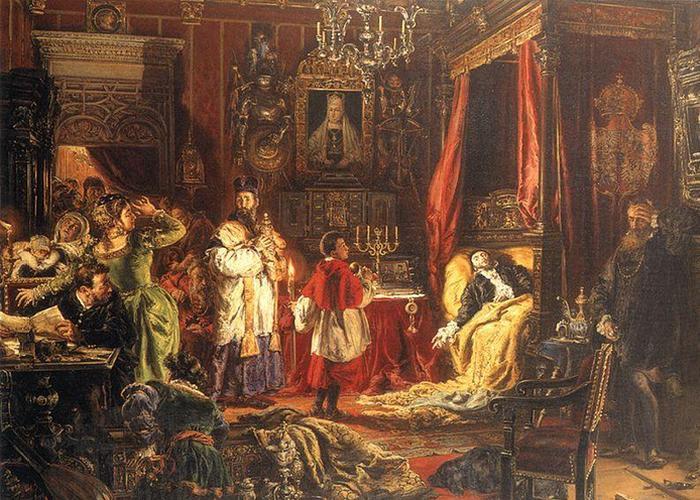 «Смерть Сизигмунда II в Кнышине», худ. Ян Матейко./фото: persons-info.com «Смерть Сизигмунда II в Кнышине», худ. Ян Матейко./фото: persons-info.com