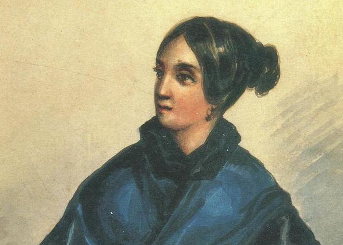 Варвара Бахметева (в девичестве Лопухина). Акварель Михаила Лермонтова