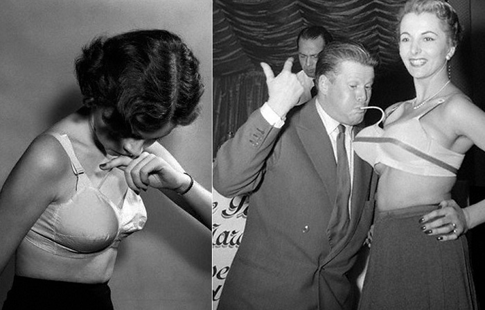 В 1950-х годах в моде были надувные бюстгальтеры. | Фото: mediaport.info. В 1950-х годах в моде были надувные бюстгальтеры. | Фото: mediaport.info.