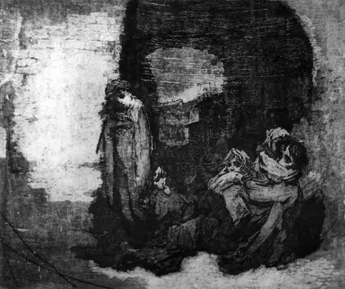 Из серии офортов «Минское гетто». Из серии офортов «Минское гетто».