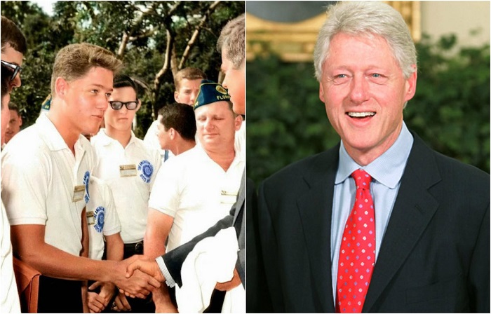 Молодой Билл Клинтон пожимает руку Джону Кеннеди, который находился на посту президента с 1961 по 1963 года.