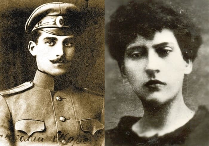 Николай Щорс и его жена Фрума Хайкина, беспощадный палач революции | Фото: mtdata.ru и bryanskzem.ru