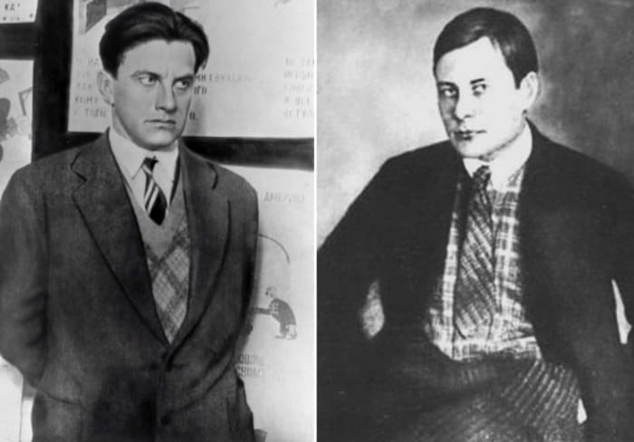 Владимир Маяковский и Майк Йогансен | Фото: rufanbook.ru и uamodna.com Владимир Маяковский и Майк Йогансен | Фото: rufanbook.ru и uamodna.com