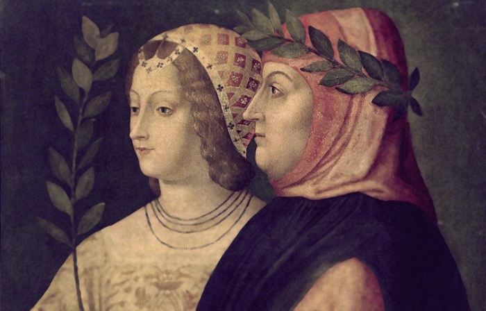Петрарка и Лаура. | Фото: zhenskayadolya.ru.