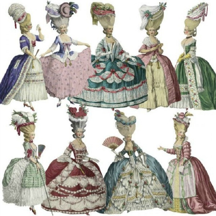 Прически дам при дворе Марии-Антуанетты Прически дам при дворе Марии-Антуанетты