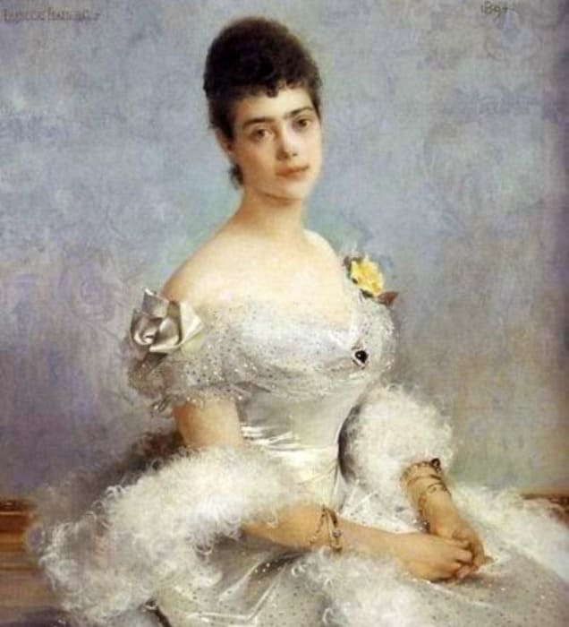 Ф Фламенк. Портрет великой княгини Ксении Александровны Романовой, 1894 | Фото: liveinternet.ru