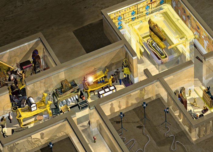 Схема гробницы Тутанхамона. Схема гробницы Тутанхамона.