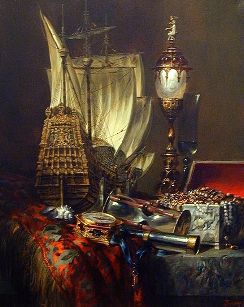 Натюрморт с парусником. Автор: Иван Славинский Натюрморт с парусником. Автор: Иван Славинский