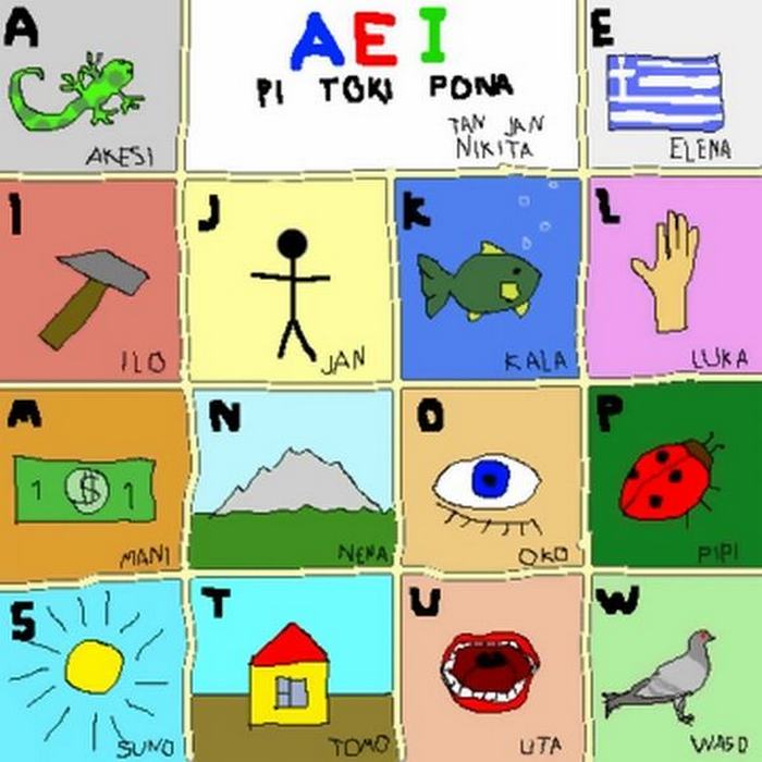 Токипона азбука в картинках. Токипона азбука в картинках.
