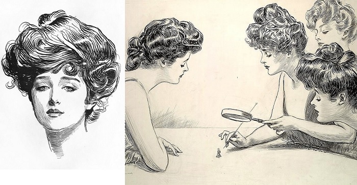 Собирательный образ девушки Гибсона. Собирательный образ девушки Гибсона.