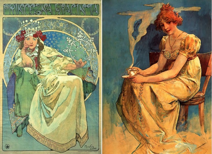 Славянские красавицы чешского художника Альфонса Мухи. | Фото: thevintagenews.com. Славянские красавицы чешского художника Альфонса Мухи. | Фото: thevintagenews.com.