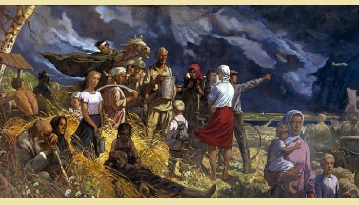 Дороги войны. Авторская копия дипломной работы.(1985). Автор: И.С. Глазунов Дороги войны. Авторская копия дипломной работы.(1985). Автор: И.С. Глазунов