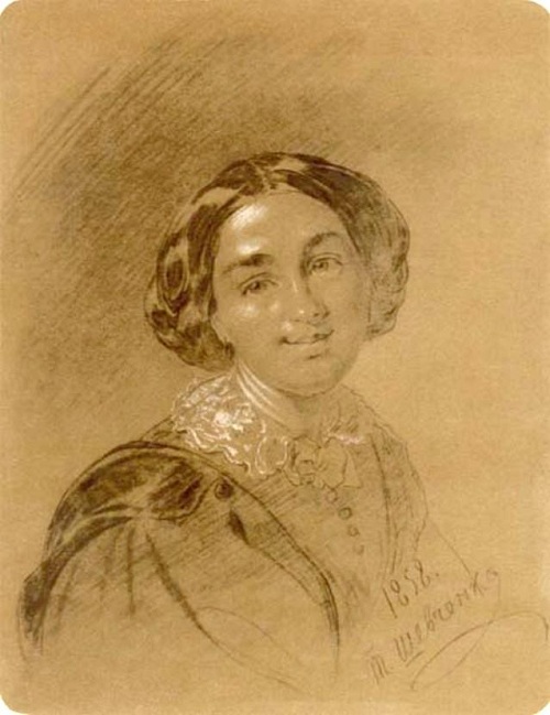 Портрет М.С. Кржисевич. (1858). Автор: Т.Шевченко