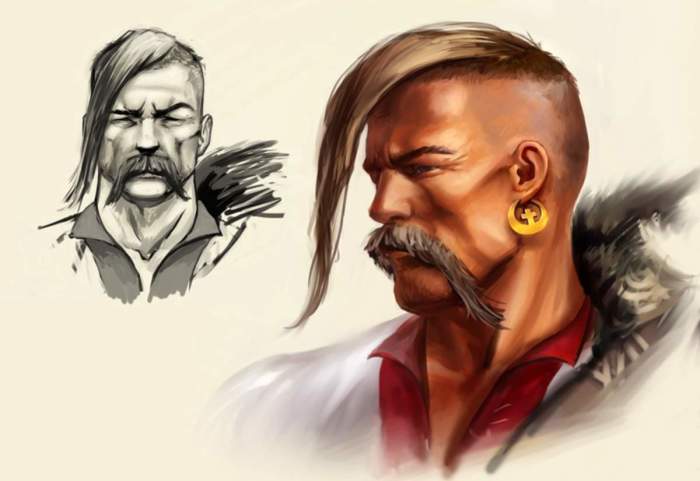 Казак с чубом-оселедцем. Казак с чубом-оселедцем.