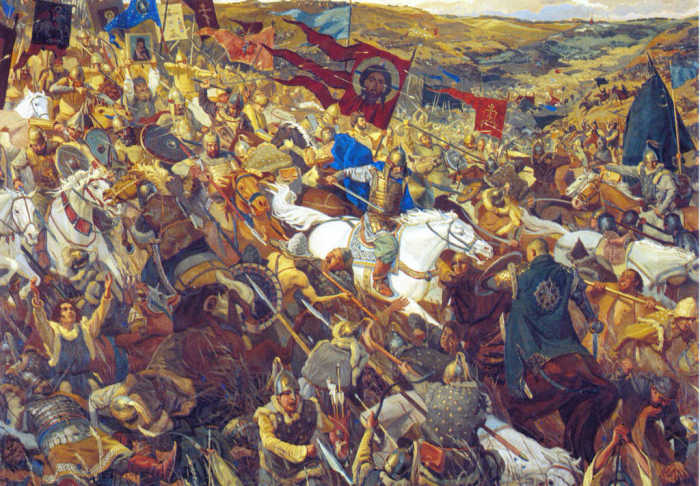 Мамаево побоище, удар засадного полка, авторы — П.Попов, В. Маторин../Фото: budclub.ru Мамаево побоище, удар засадного полка, авторы — П.Попов, В. Маторин../Фото: budclub.ru