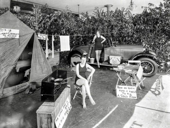 Вечеринка в стиле летнего кемпинга. США, 1925 год. Вечеринка в стиле летнего кемпинга. США, 1925 год.