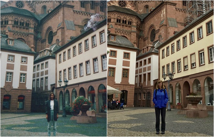 Фотографии, сделанные с разницей в 30 лет. Фотографии, сделанные с разницей в 30 лет.