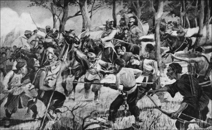 Казаки сражаются с китайскими «боксерами». | Фото: lib.rus.ec. Казаки сражаются с китайскими «боксерами». | Фото: lib.rus.ec.