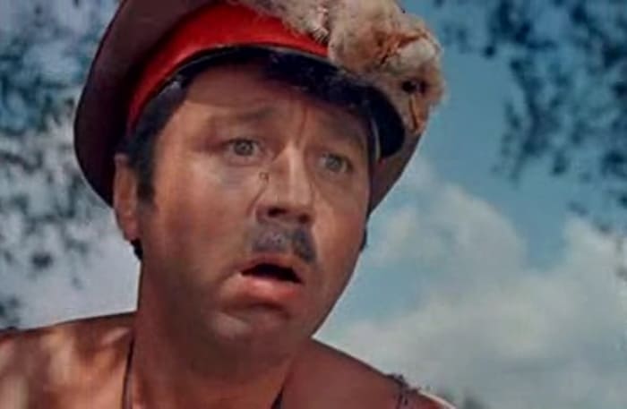 Михаил Водяной в роли Попандопуло в фильме *Свадьба в Малиновке*, 1967 | Фото: kino-teatr.ru Михаил Водяной в роли Попандопуло в фильме *Свадьба в Малиновке*, 1967 | Фото: kino-teatr.ru