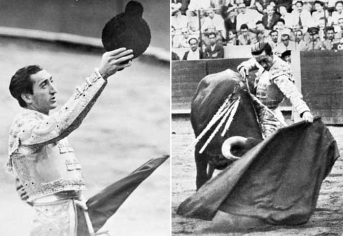 Матадор Манолете на арене | Фото: liveinternet.ru и hemingway-lib.ru