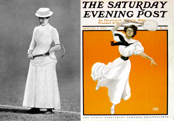 Типичные наряды теннисисток XIX века. Типичные наряды теннисисток XIX века.