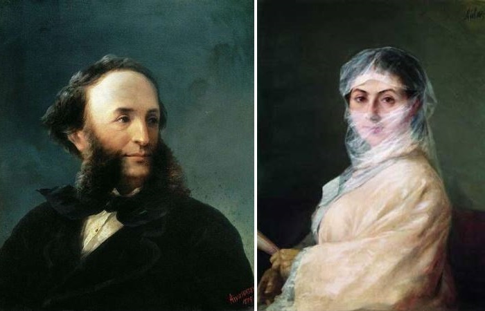 И. Айвазовский. Слева – Автопортрет, 1874. Справа – Анна Никитична Бурназян-Саркизова, 1882 | Фото: radikal.ru и artchive.ru И. Айвазовский. Слева – Автопортрет, 1874. Справа – Анна Никитична Бурназян-Саркизова, 1882 | Фото: radikal.ru и artchive.ru