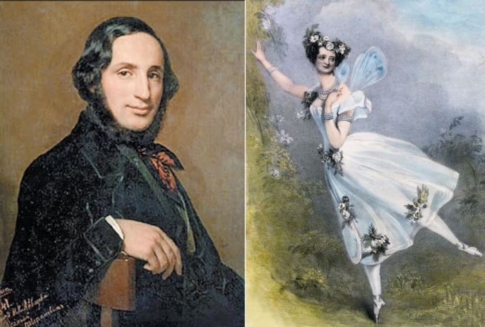 Слева – А. Тыранов. Портрет И. Айвазовского, 1841. Справа – А. Э. Шалон. Мария Тальони в балете *Зефир и Флора*, 1831 | Фото: artpoisk.info и artchive.ru Слева – А. Тыранов. Портрет И. Айвазовского, 1841. Справа – А. Э. Шалон. Мария Тальони в балете *Зефир и Флора*, 1831 | Фото: artpoisk.info и artchive.ru
