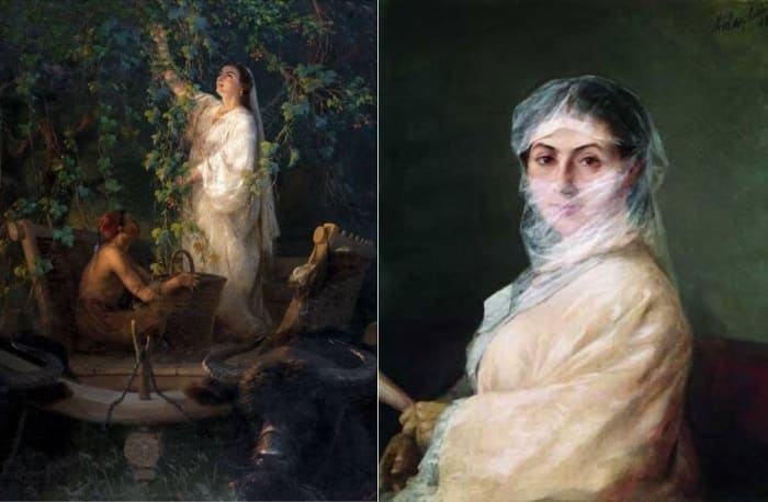И. Айвазовский. Слева – Сбор фруктов в Крыму (на картине изображена жена художника Анна), 1882. Справа – Анна Никитична Бурназян-Саркизова, 1882 | Фото: artchive.ru И. Айвазовский. Слева – Сбор фруктов в Крыму (на картине изображена жена художника Анна), 1882. Справа – Анна Никитична Бурназян-Саркизова, 1882 | Фото: artchive.ru