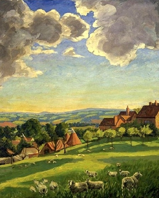 Пейзаж с овцами. Чартуэлл. Автор: Уинстон Черчилль. | Фото: livejournal.com. Пейзаж с овцами. Чартуэлл. Автор: Уинстон Черчилль. | Фото: livejournal.com.