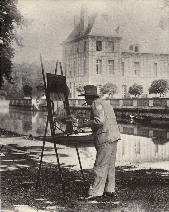 Уинстон Черчилль за мольбертом. | Фото: livejournal.com Уинстон Черчилль за мольбертом. | Фото: livejournal.com