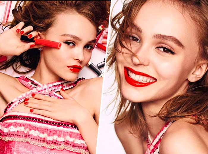 Лили-Роуз в рекламной фотосессии.