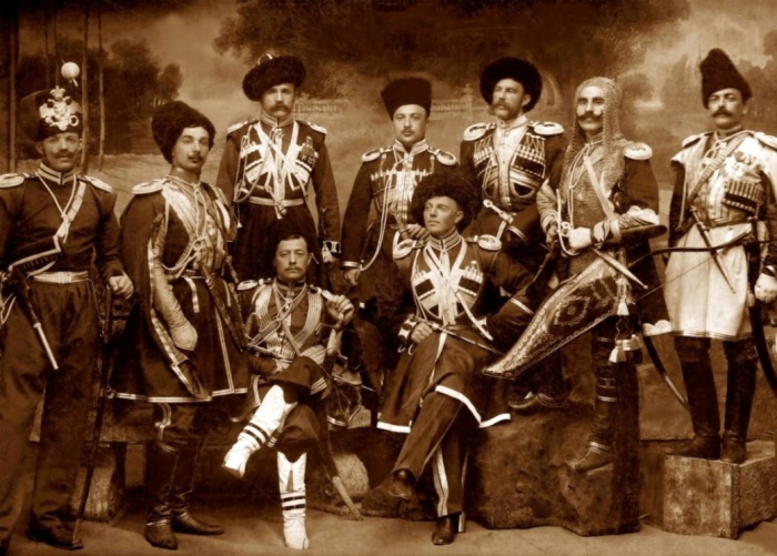 Терские казаки в Императорском конвое. Терские казаки в Императорском конвое.