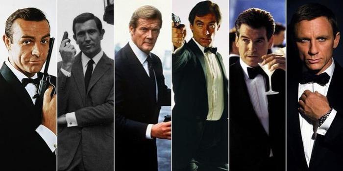 Актеры, воплотившие образ Джеймса Бонда на экране | Фото: bravedefender.ru Актеры, воплотившие образ Джеймса Бонда на экране | Фото: bravedefender.ru