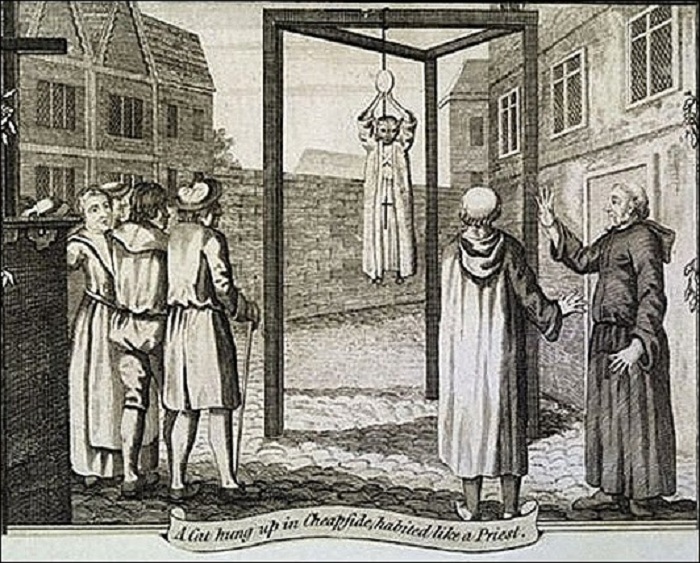 Повешение кошки в Средневековье. | Фото: infomaniya.com. Повешение кошки в Средневековье. | Фото: infomaniya.com.