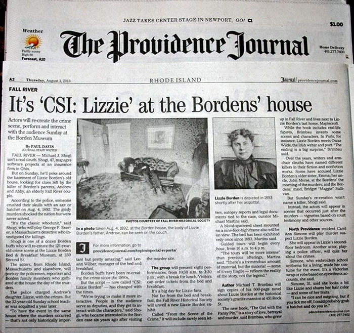 Публикации в прессе о Лиззи Борден. Публикации в прессе о Лиззи Борден.