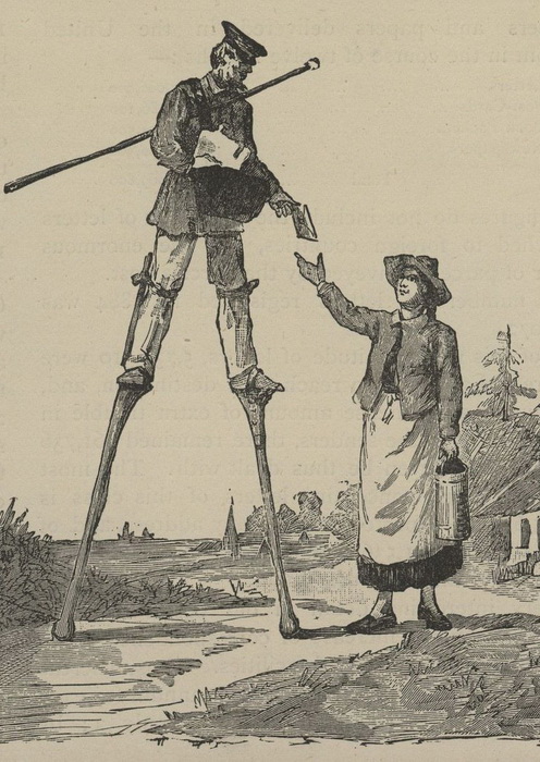 По болотистой местности на ходулях передвигались легко и быстро.