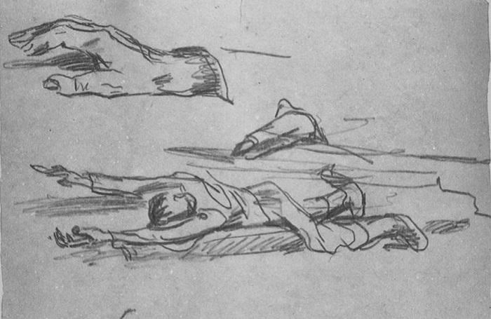 Набросок к картине «Оборона Севастополя». | Фото: deineka.ru. Набросок к картине «Оборона Севастополя». | Фото: deineka.ru.