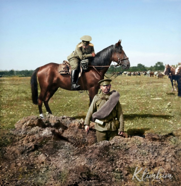 Старые исторические фотографии. Добавлен цвет