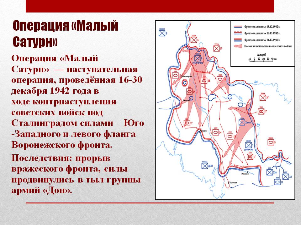 Как назывался советский план расширения кольца под сталинградом и срыва наступления манштейна