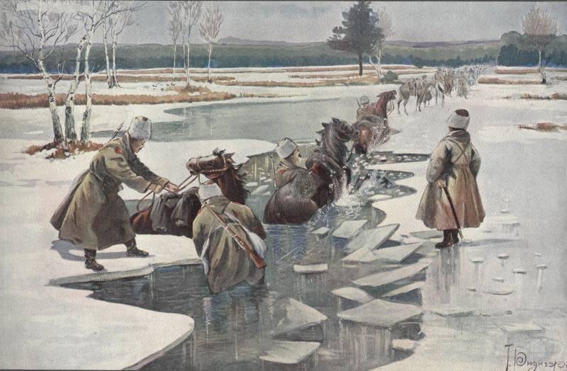 Незвиска. Атака русской конницы