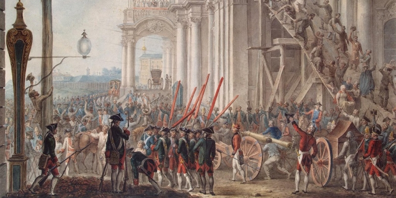 «Петр III мало горевал о перемене своего положения и просил отпускать ему вдоволь бургундского»