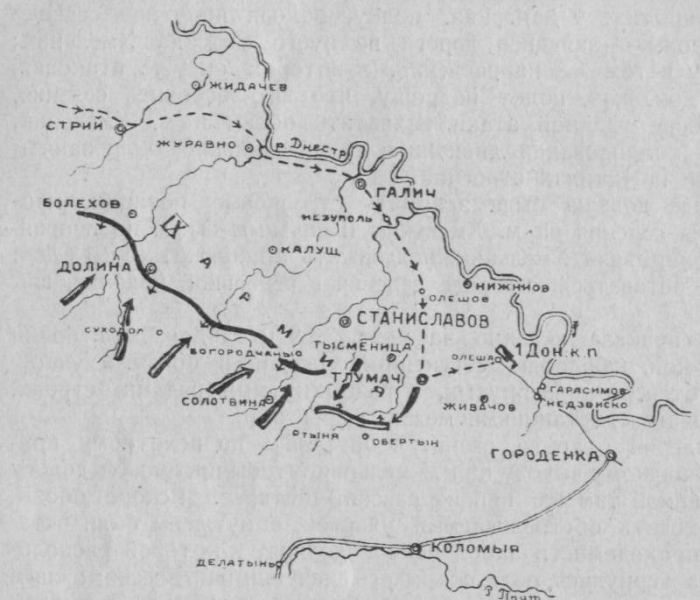 Незвиска. Атака русской конницы