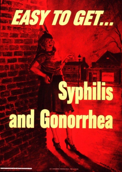 Американские агитационные плакаты военного времени, предостерегающие солдат от ЗППП