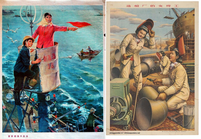 Девушки-трактористки, борьба с воробьями и контроль рождаемости: О чем могут рассказать китайские плакаты